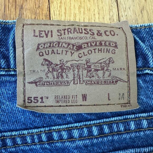 Levi’s 551 Relaxed Fit Tapered Leg Jeans Size 16R - Vintage 1995 - Made in USA - Picture 12 of 12